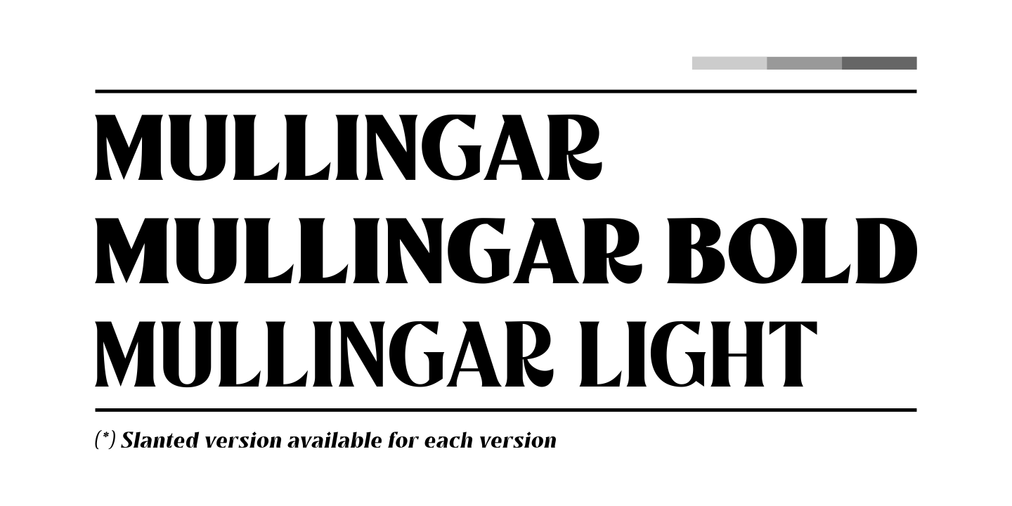 Mullingar Light Font preview